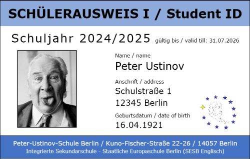 Neue Schülerausweise
